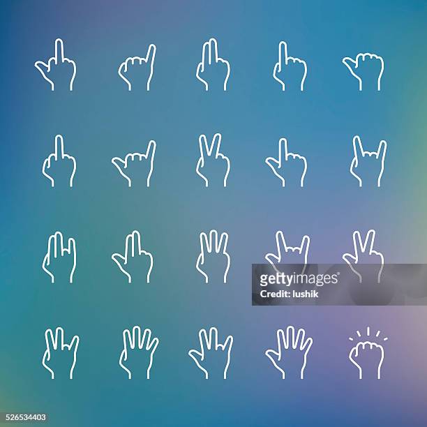 hand sign symbole - pistole imitieren stock-grafiken, -clipart, -cartoons und -symbole