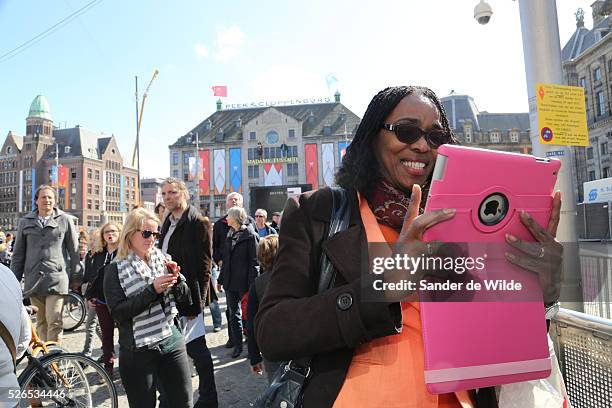 29th April 2013 Amsterdam, Netherlands.Tomorrow Queen Beatrix' abdication takes place, and her son Prince Willem-Alexander will be King of the...