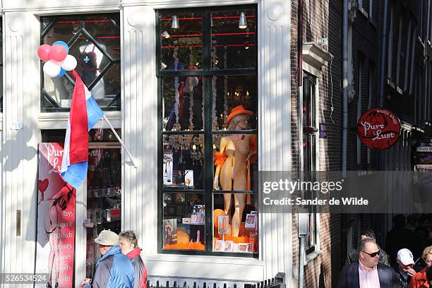 29th April 2013 Amsterdam, Netherlands.Tomorrow Queen Beatrix' abdication takes place, and her son Prince Willem-Alexander will be King of the...
