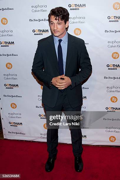 Miles Teller attends "The 24th Annual Gotham Independent Film Awards" at Cipriani Wall Street in New York City. �� LAN