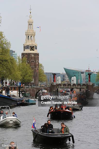 30th April 2013 Amsterdam, Netherlands. Queen Beatrix' abdication day, where her son Prince Willem-Alexander became King of the Netherlands. Part of...