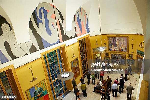 Visitors tour the Barnes Foundation in Philadelphia, PA on December 26, 2012. The collection of more than 2500 objects, including 800 paintings,...