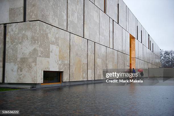 Visitors arrive at the Barnes Foundation in Philadelphia, PA on December 26, 2012. The collection of more than 2,500 objects, including 800...