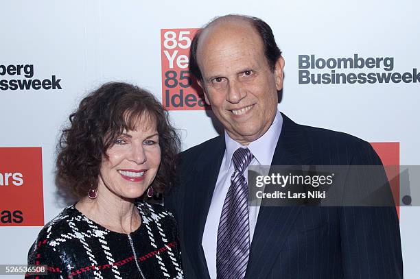 Lori Anne Hackel and Michael Milken attend the "Bloomberg Businessweek's 85th Anniversary Celebration" at the American Museum of Natural History in...