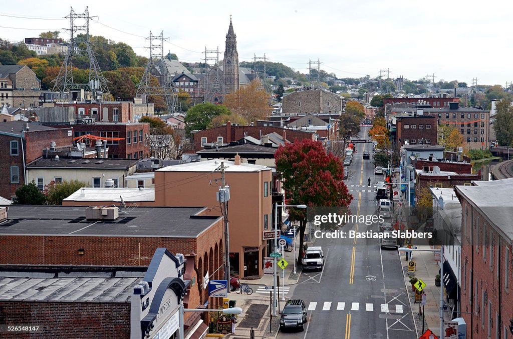 View on Manayunk Main Street in Philadelphia