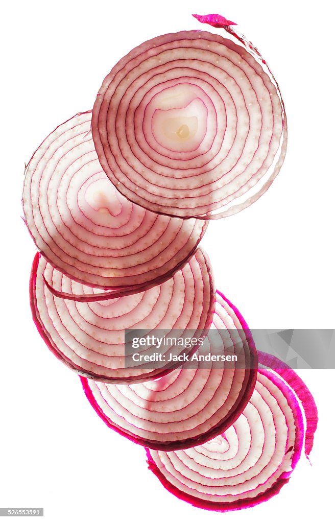 Red Onion on White