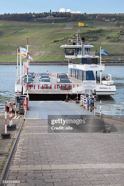 ferryboat "rhine valley" - car ferry stock pictures, royalty-free photos & images