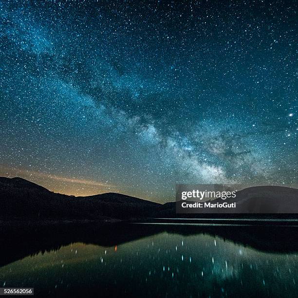 milky way. - capricorn symbol stockfoto's en -beelden