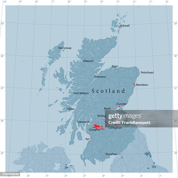 bildbanksillustrationer, clip art samt tecknat material och ikoner med scotland vector road map - scotland