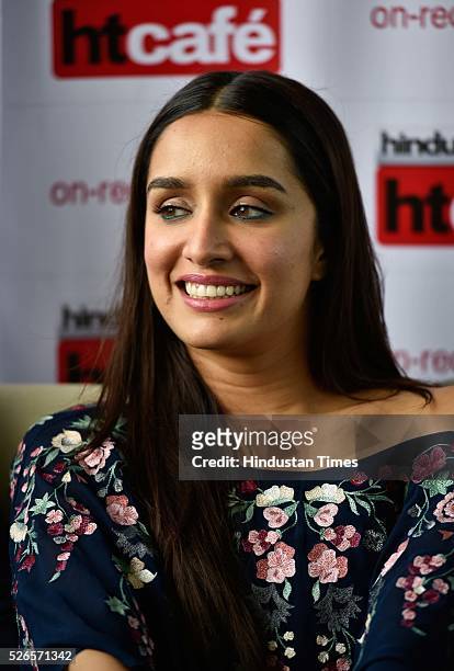Bollywood actor Shraddha Kapoor, during an exclusive interview with HT Cafe for an upcoming movie Bhaggi at HT Office, Parel, on April 21, 2016 in...
