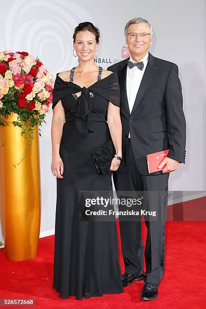 Caroline Bosbach and Wolfgang Bosbach attend the Rosenball 2016 on April 30 in Berlin, Germany.