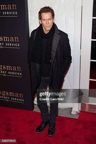 Kevin Bacon attends "Kingsman: The Secret Service" premiere at the SVA Theatre in New York City. �� LAN