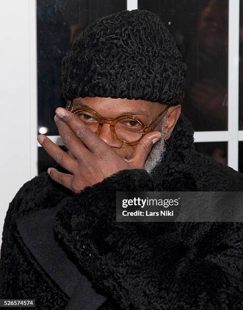 Samuel L. Jackson attends "Kingsman: The Secret Service" premiere at the SVA Theatre in New York City. �� LAN