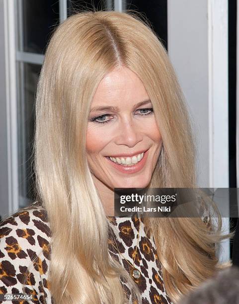 Claudia Schiffer attends "Kingsman: The Secret Service" premiere at the SVA Theatre in New York City. �� LAN