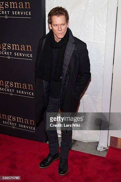 Kevin Bacon attends "Kingsman: The Secret Service" premiere at the SVA Theatre in New York City. �� LAN
