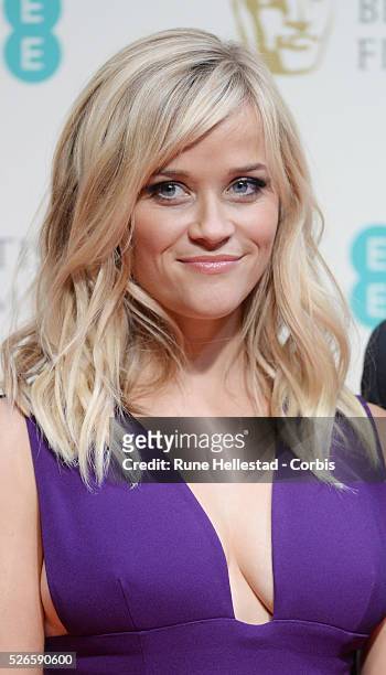 Reese Witherspoon attends the Winner's Room at the EE British Academy Film Awards at the Royal Opera House.