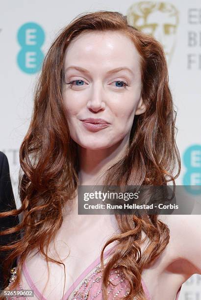 Olivia Grant attends the Winner's Room at the EE British Academy Film Awards at the Royal Opera House.