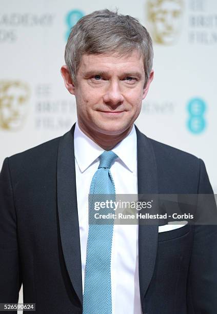 Martin Freeman attends the Winner's Room at the EE British Academy Film Awards at the Royal Opera House.