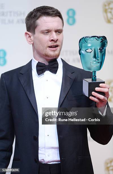 Jack O'Connell attends the Winner's Room at the EE British Academy Film Awards at the Royal Opera House.