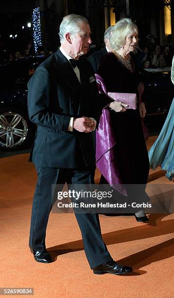 Prince Charles and The Duchess Of Cornwall attend the premiere of "The Second Best Exotic Marigold Hotel" at Odeon, Leicester Square.