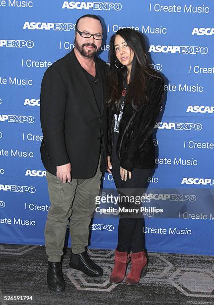 Songwriters Desmond Child and Antonina Armato attend the 2016 ASCAP "I Create Music" EXPO on April 30, 2016 in Los Angeles, California.