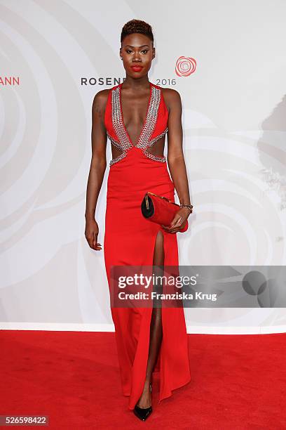 Aminata Sanogo attends the Rosenball 2016 on April 30 in Berlin, Germany.