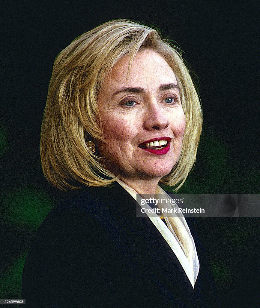 Washington, DC. 11-6-1996 First Lady Hillary Rodham Clinton at the ...