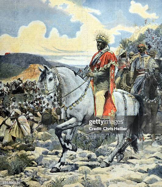 Emperor Negus Menelik II of Ethiopia at Battle of Adwa 1896 Ethiopia