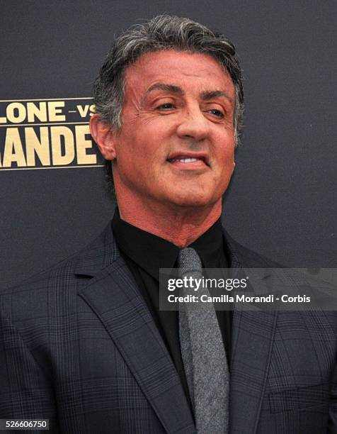 Sylvester Stallone and Robert De Niro during the Rome Photocall of the film Grudge Match
