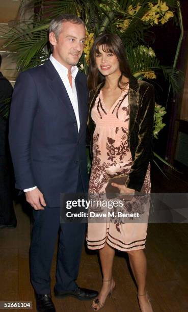 Anton Billen and wife actress Lisa Barbuscia attend a private dinner hosted by South African luxury hotel and casino magnates Heather and Sol Kerzner...