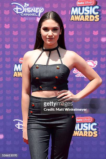 Actress Ronni Hawk attends the 2016 Radio Disney Music Awards at Microsoft Theater on April 30, 2016 in Los Angeles, California.