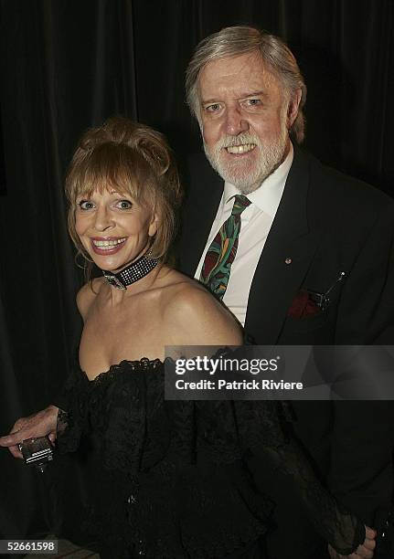 Personalities Katy Manning and Barry Crocker attend the third ASTRA Awards at Wharf 8, Walsh Bay on April 20, 2005 in Sydney, Australia. The ASTRA...