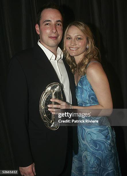 Actress Sarah Wynter with boyfriend Dan Peres attend the third ASTRA Awards at Wharf 8, Walsh Bay on April 20, 2005 in Sydney, Australia. The ASTRA...