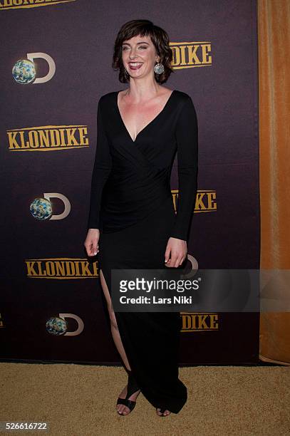 Emily Riedel attends the "Klondike" series premiere at the Best Buy Theater in New York City. �� LAN