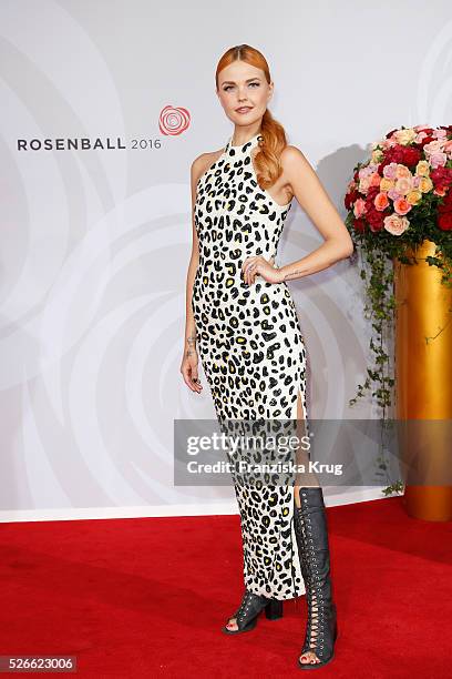 Bonnie Strange, wearing a dress by ASOS, attends the Rosenball 2016 on April 30 in Berlin, Germany.