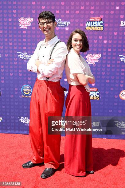 Radio Disney's Chase Yamauchi and Madeleine Coghlan attend the 2016 Radio Disney Music Awards at Microsoft Theater on April 30, 2016 in Los Angeles,...