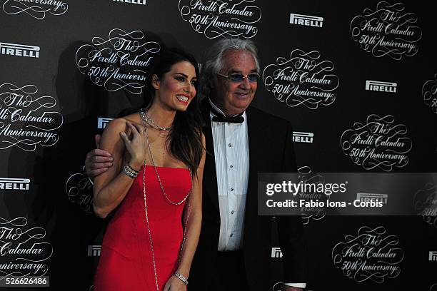 Elisabetta Gregoraci and Flavio Briatore attend the Pirelli Calendar 50th Anniversary event on November 21, 2013 in Milan, Italy