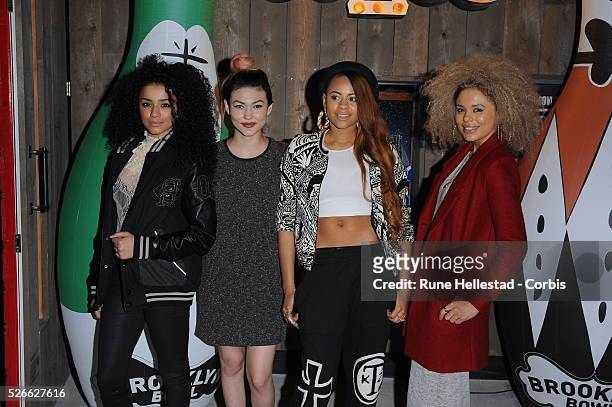 Neon Jungle attend the "Brooklyn Bowl Launch Party" at O2 Arena.