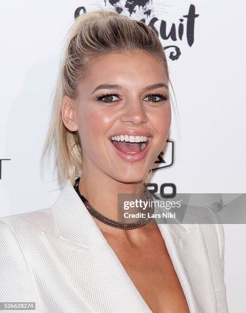 Kelly Rohrbach attends the "Sports Illustrated Swimsuit 2016" - NYC VIP Press Event at the Time Inc. Building in New York City. �� LAN