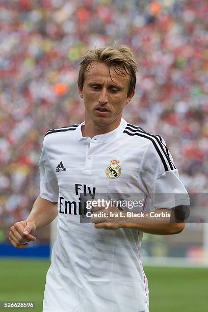 Real Madrid player Luka Modric during Soccer, 2014 Guinness International Champions Cup Match, between Real Madrid and Manchester United on August...