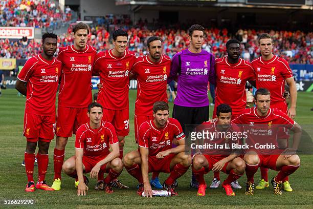 Liverpool FC starting line up includes Captain Steven Gerrard , Goalkeeper Brad Jones , Philippe Coutinho , Daniel Sturridge , Kolo Toure , Jose...