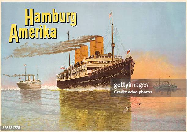 Poster for the Hamburg America Line. Ca. 1920.
