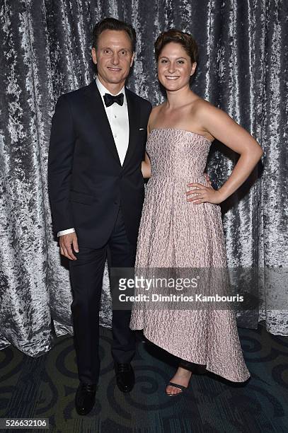 Actor Tony Goldwyn and Jane Musky attend the Yahoo News/ABC News White House Correspondents' Dinner Pre-Party at Washington Hilton on April 30, 2016...