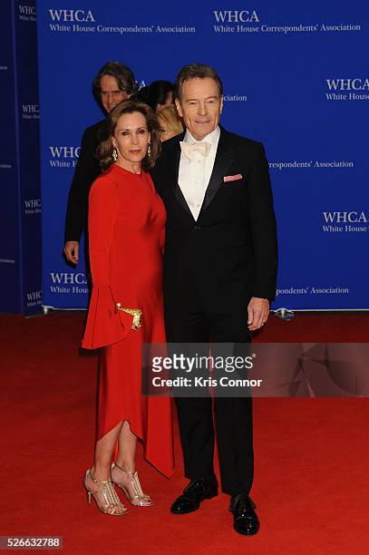Actor Bryan Cranston and Robin Dearden attend the 102nd White House Correspondents' Association Dinner on April 30, 2016 in Washington, DC.