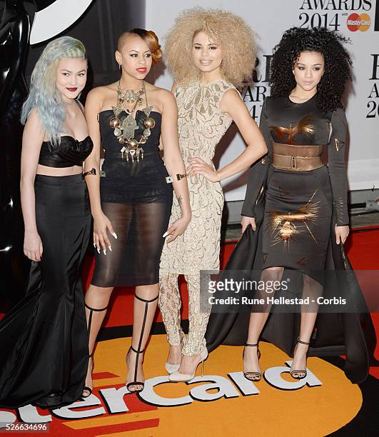 Neon Jungle attend the"Brit Awards" at O2 Arena.