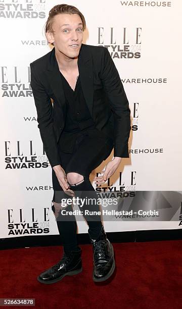 Jamie Campbell- Bower attends the"Elle Style Awards" at One Embankment.