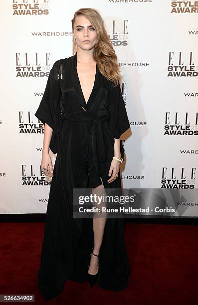 Cara Delevingne attends the"Elle Style Awards" at One Embankment.