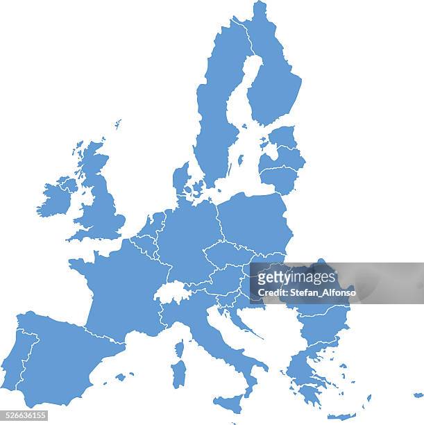 欧州連合の国 - eu 地図点のイラスト素材／クリップアート素材／マンガ素材／アイコン素材
