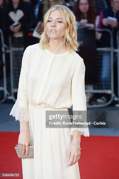 Sienna Miller attends the premiere of High Rise at London Film Festival at Odeon, Leicester Square.