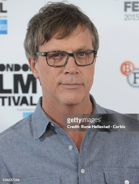 Todd Haynes attends a photo call for Carol at London Film Festival at The May Fair Hotel.